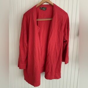 Eddie Bauer Red Cotton Cardigan size XXL